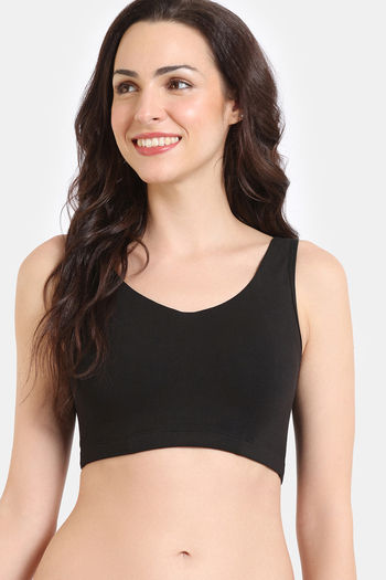 Buy Zivame Double Layered Non Wired Full Coverage Bralette Bra - Tap Shoe